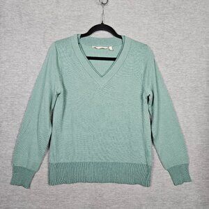Soft Surroundings Women’s Sage Green V-neck Sweater Size S